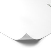 Sage Groen Minimalistisch Script Bruiloft Welkomst Poster (Hoek)