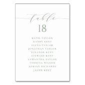 Sage Groen Minimalistisch Script Bruiloft Zitschem Kaart (Voorkant)