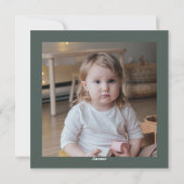 Sage Groen Modern Merry Alles 2 Photo Square Feestdagenkaart (Achterkant)