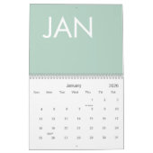 Sage Groen Modern Minimalistisch Kalender (Jan 2026)
