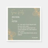 Sage Groen Modern Minimalistisch Leuk Feiten Bruil Servet (Voorkant)