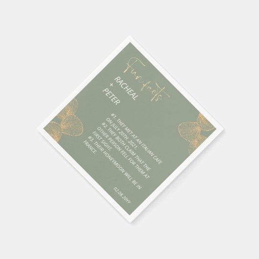 Sage Groen Modern Minimalistisch Leuk Feiten Bruil Servet (Hoek)