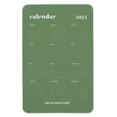 Sage Groen Modern Volledig Jaar 2024 Kalender Magneet (Verticaal)