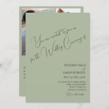 Sage Groen Moderne Aangepaste Fotocollage Bruiloft