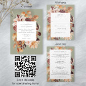 Sage Groen Moderne herfst Elegantie Herfstbloemen Kaart