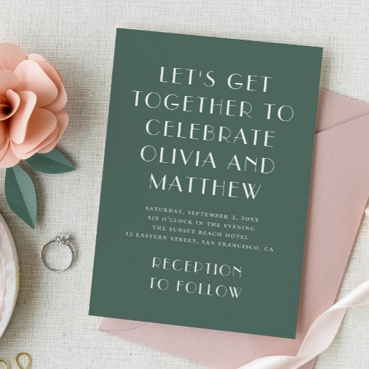 Sage groen moderne typografie minimalistische brui kaart