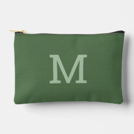 Sage Groen Monogram Initiaal Accessoire Make-up Po Etui