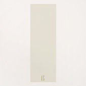 Sage groen monogram initiaal eenvoudig yogamat (Voorkant)