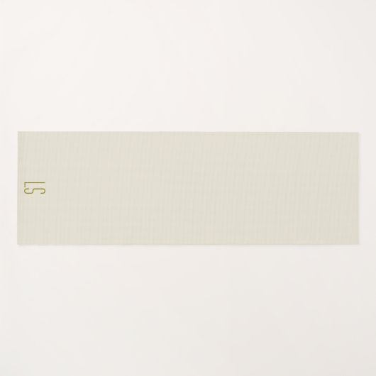 Sage groen monogram initiaal eenvoudig yogamat (Voorkant (horizontaal))