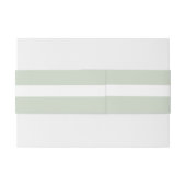 Sage Groen Monogram Uitnodiging Buikband Uitnodigingen Wikkel (Achterkant Voorbeeld)