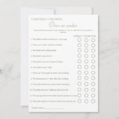 Sage groen Over of onder vrijgezellenfeest spel Aankondiging (Voorkant)