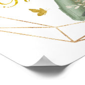 Sage Groen Paarse Quinceañera Kaarten en geschenke Poster (Hoek)