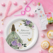 Sage Groen Paarse Quinceañera Papier Bord (Feest)