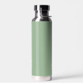 Sage groen perzik aangepaste naam script waterfles (Links)