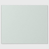Sage groen plaid eenvoudige pastel gingham cheques cadeaupapier (Vlak)