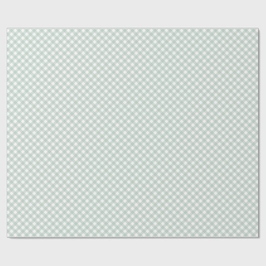 Sage groen plaid eenvoudige pastel gingham cheques cadeaupapier (Vlak)