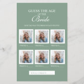 Sage Groen Raad De Leeftijd Van De Bruid Papieren Flyer (Voorkant)