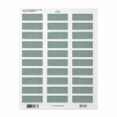 Sage Groen retouradres Label Modern Minimalist (Full Sheet)