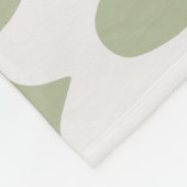 Sage Groen Retro Groovy Baby Bloemen Patroon Fleece Deken (Hoek)