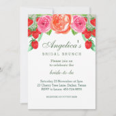 Sage Groen Roze Roze Perzik Pioen Bruids Brunch Kaart (Voorkant)