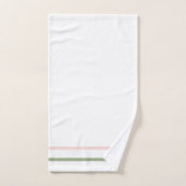 Sage Groen Roze Witte Strepen Bad Handdoek (Handdoek)