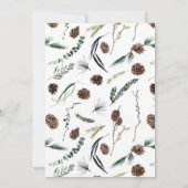 Sage Groen Rustiek Groen Pinecone Vrijgezellenfees Kaart (Achterkant)