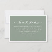 Sage Groen Script Foto Begrafenis Bedankkaart (Voorkant)