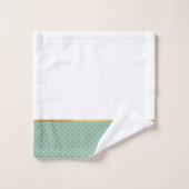 SAGE GROEN SPOT BATHROOM TOWEL SET BAD HANDDOEK (Wasdoekje)