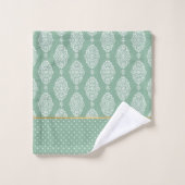SAGE GROEN  SPOT GOLD BATHROOM TOWEL SET BAD HANDDOEK (Wasdoekje)