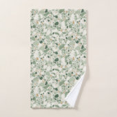 Sage groen Terrazzo effect Bad Handdoek (Handdoek)