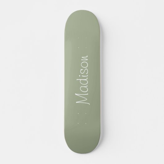 Sage Groen vast, op maat gemaakt skateboard voor k (Voorkant)