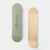 Sage Groen vast, op maat gemaakt skateboard voor k (Voorkant)