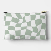 Sage groen vervormd dambord etui (Achterkant)