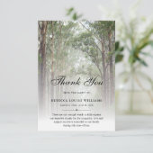 Sage Groen Viering van het Leven Begrafenisbos Bedankkaart (Staand voorkant)