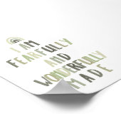 Sage groen Vreemd prachtig gemaakte print (Hoek)