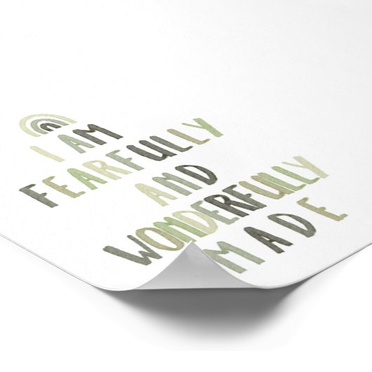 Sage groen Vreemd prachtig gemaakte print (Hoek)