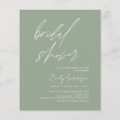 Sage Groen Vrijgezellenfeest Handgeschreven Uitnod Flyer (Voorkant)