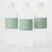 Sage groen waterflesetiket, bruiloft water b waterfles etiket (Flessen)