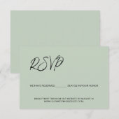 Sage groen We hebben stoelen gereserveerd voor u s RSVP Kaartje (Voorkant / Achterkant)