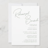 Sage Groen Whimsical Script Chique Repetitie Brunc Kaart (Voorkant)