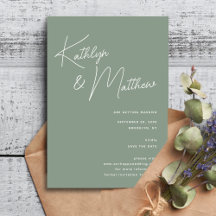 Sage Groen Whimsical Script Minimalistisch Modern