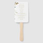 Sage Groen & Wit | Bloemen Waterverf bruiloft Handwaaier (Achterkant)