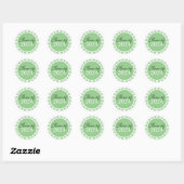 Sage Groen & Wit Filmstrip Afstuderen Ronde Sticker (Vel)