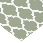 Sage Groen Wit Marokkaans #4LG Patroon Korte Tafelloper (Hoek)