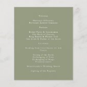Sage Groen Wit Moderne Kalligrafie Bruiloft (Achterkant)
