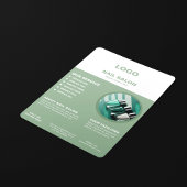 Sage Groen Wit Nagelsalon Flyer Prijslijst Kaart