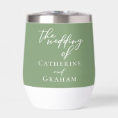 Sage Groen Wit Typografie Custom Wedding (Voorkant)