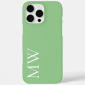 Sage Groen Wit Unieke Monogram Naam initialen Case-Mate iPhone Case (Achterkant)