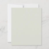 Sage groen zilver groen groen bruiloft uitnodiging (Achterkant)