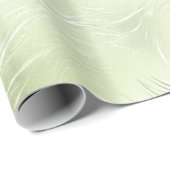 Sage Groen Zilver Kerst Wrapping Papier (Rol Hoek)